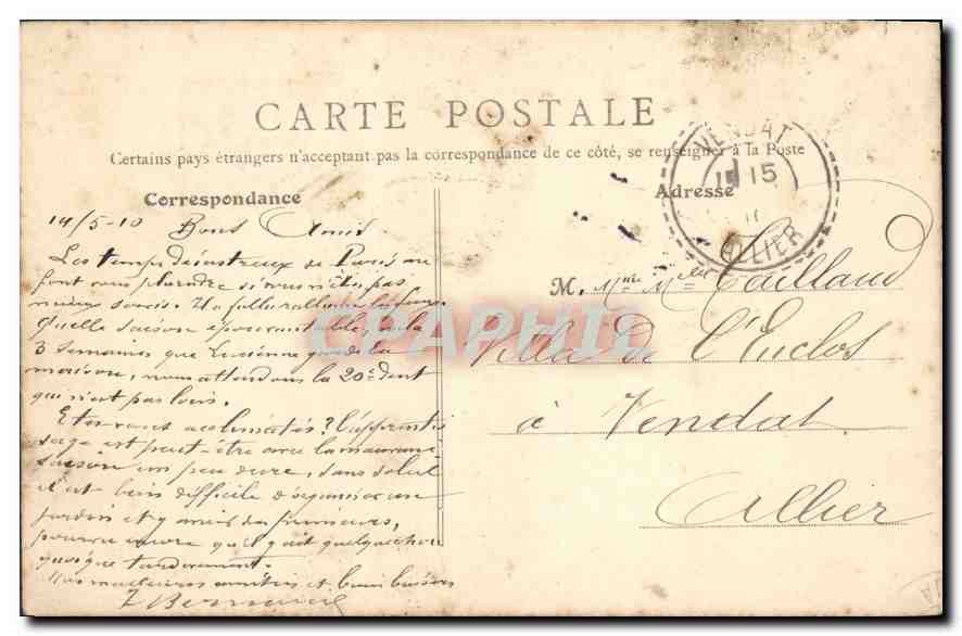 CPA Paris Square d'Anvers  — Rückseite