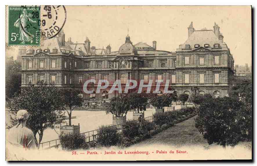 CPA Paris Jardin du Luxembourg Palais du Senat 