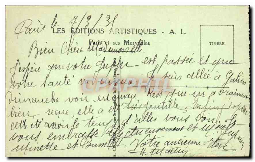 CPA Paris Porte St Denis  — Rückseite