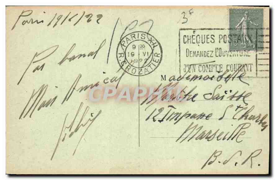 CPA Tout Paris L'Arc de Triomphe du Carrousel  — Rückseite