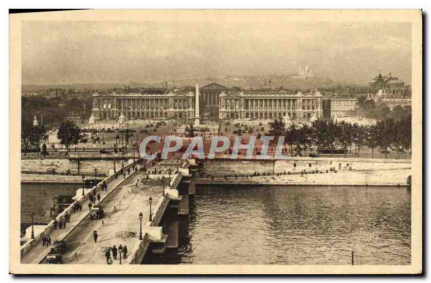 CPA Paris Vue generale et Place de la Concorde 