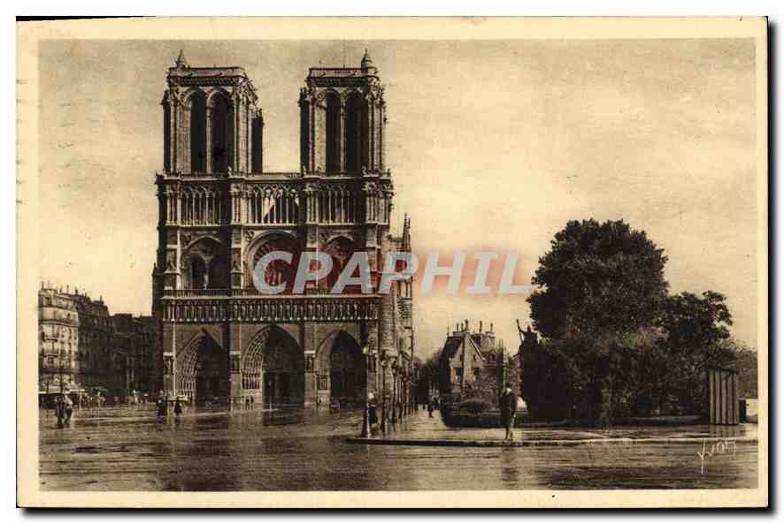 CPA Paris Facade de Notre Dame 