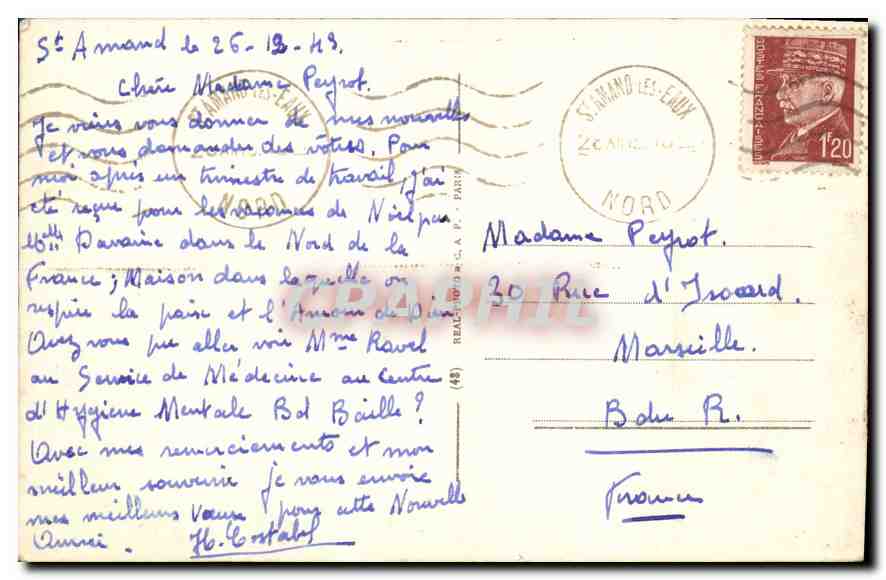 CPA Paris Les Grands Boulevards Portes St Martin et St Denis St Raphael — Rückseite