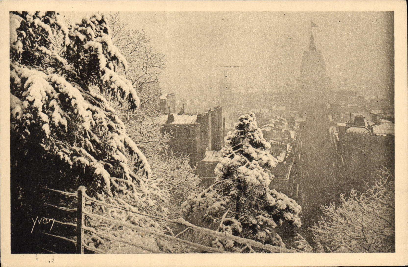 CPA Paris Montmartre sous la neige 
