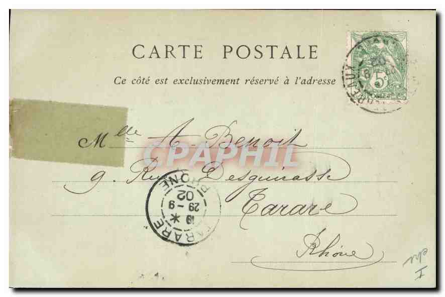 CPA Lyon Le Pont Morand  — Verso