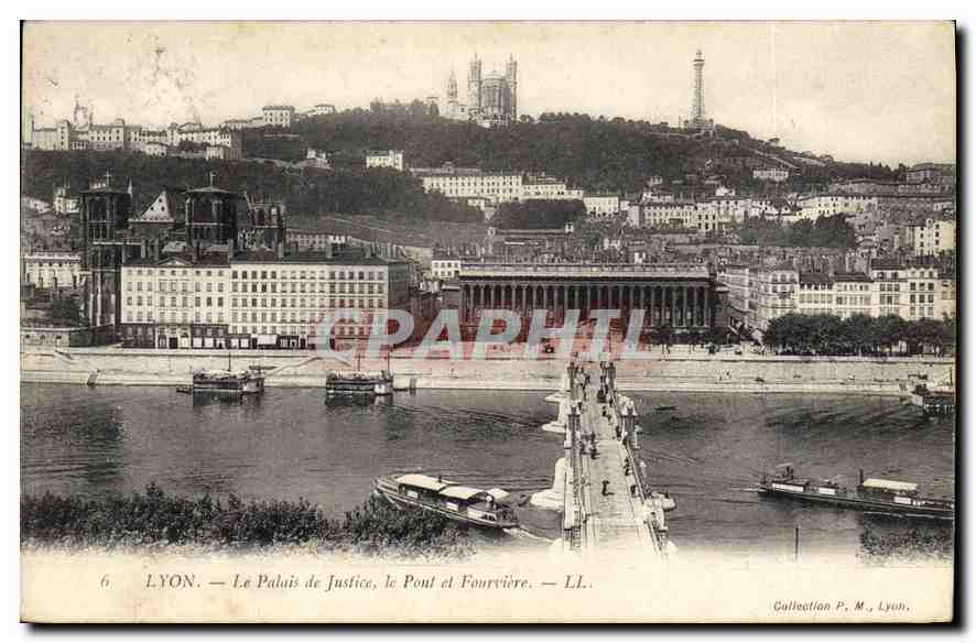 CPA Lyon Le Palais de Justice le Pont et Fourviere 