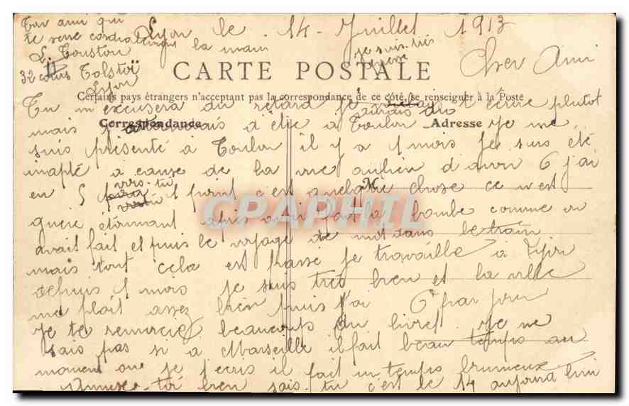 CPA Lyon Pont La Feuillee et Quartier Saint Paul  — Verso