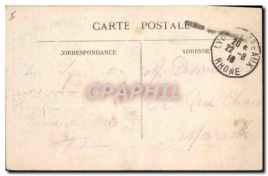 CPA Lyon Pont du Palais de Justice et Coteau de Fourviere  — Verso