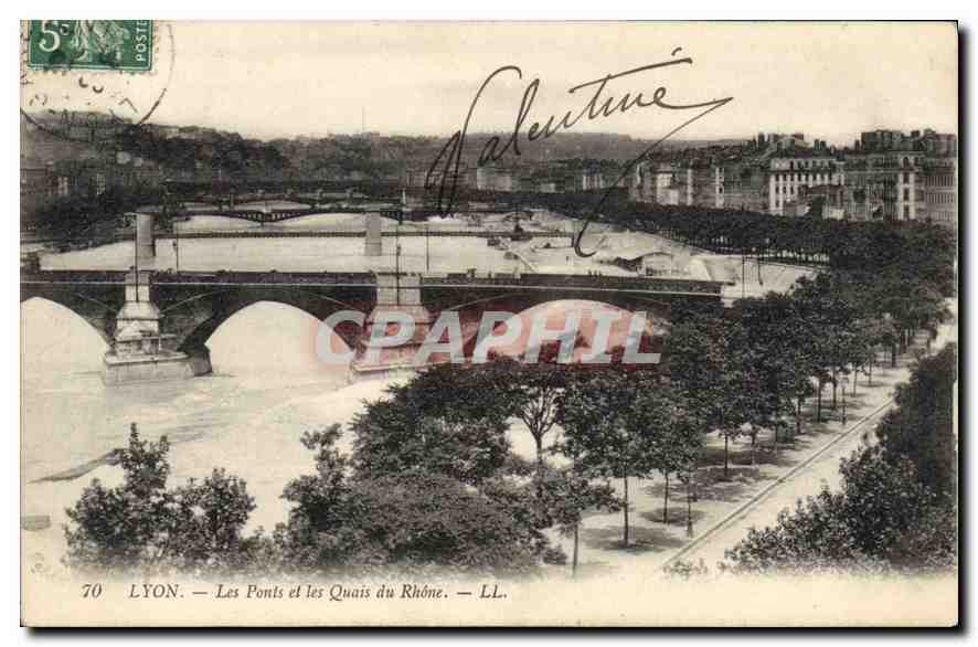 CPA Lyon Les Ponts et les Quais du Rhone 