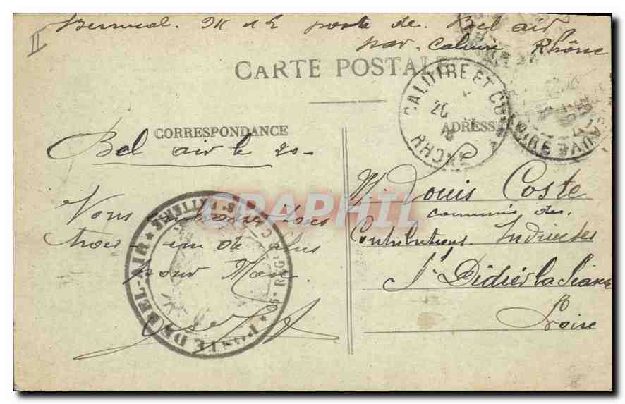 CPA Lyon Pont Wilson Inaugure le 14 Juillet 1918  — Verso