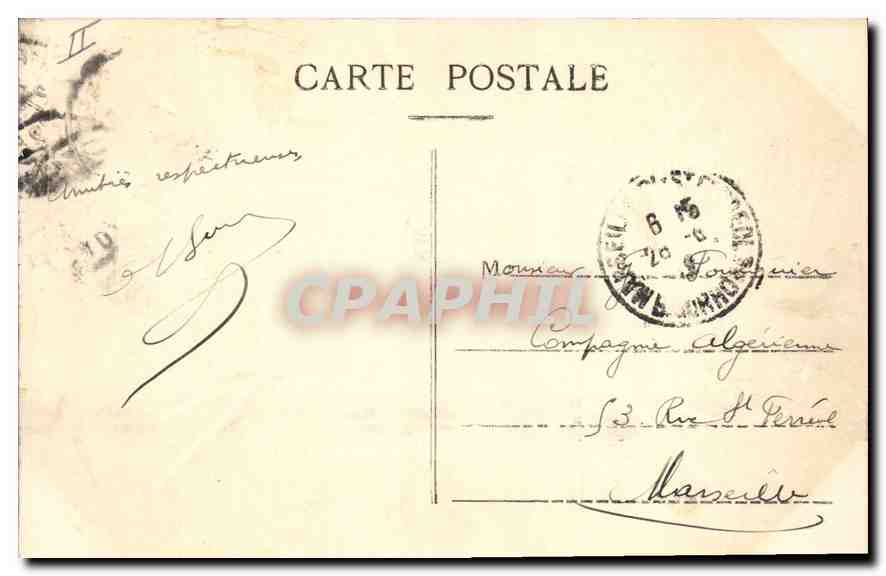 CPA Lyon Pont du Midi et Quai Fulchiron  — Verso