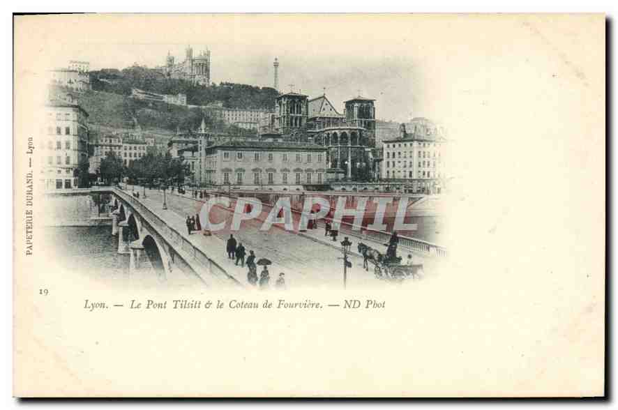 CPA Lyon Le Pont Tilsitt le Coteau de Fourviere 
