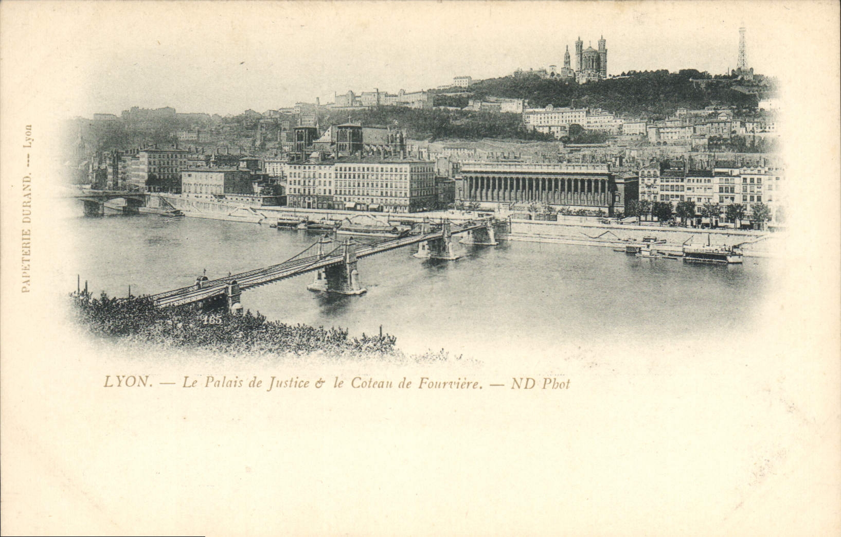 LYON — Le Palais de Justice & le Coteau de Fourvière — Papeterie Durand, n° 165