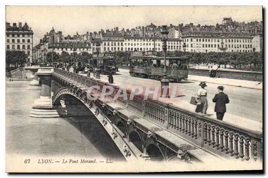 CPA Lyon Le Pont Morand Tramway