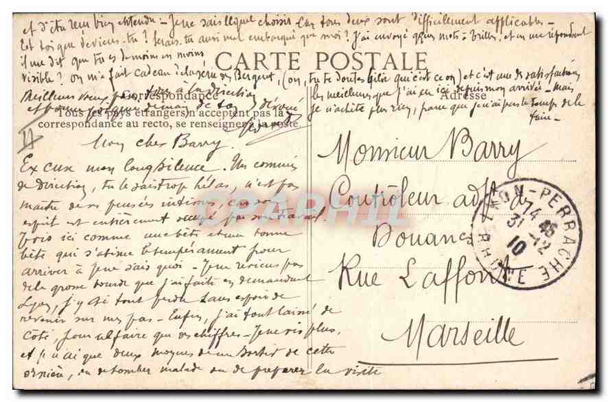 CPA Lyon Pont de la Boucle et le Coteau Saint Clair  — Verso