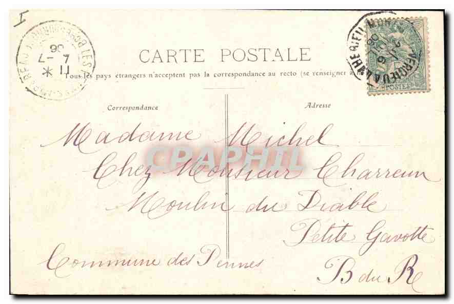 CPA Lyon Pont du Midi  — Verso
