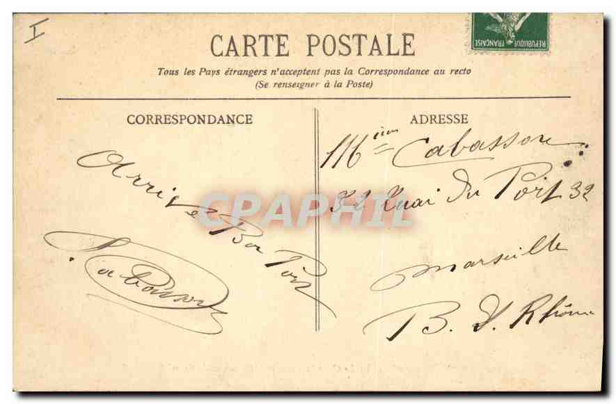 CPA Lyon Pont Morand Le Quai St Clair et le Coteau de la Croix Rousse  — Verso