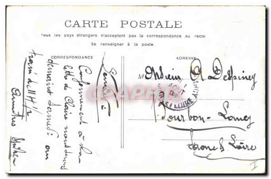 CPA Lyon Pont Morand  — Verso