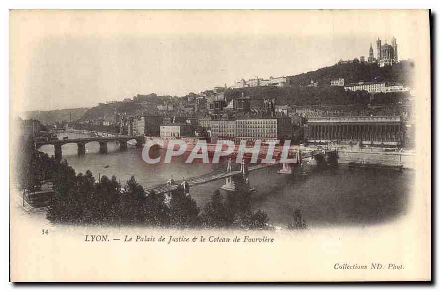 CPA Lyon Le Palais de Justice le Coteau de Fourviere 