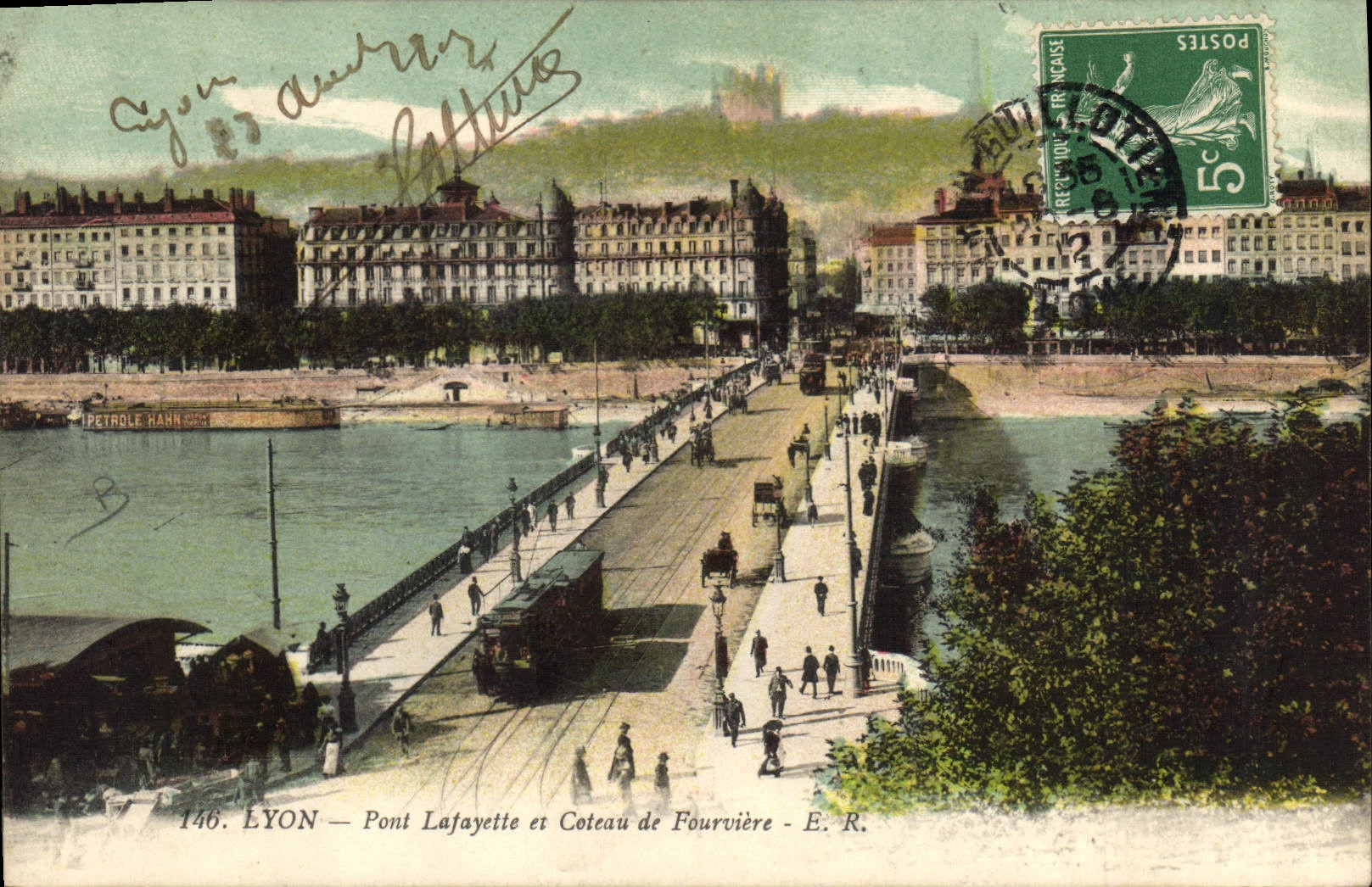 CPA Lyon Pont Lafayette et Coteau de Fourviere 