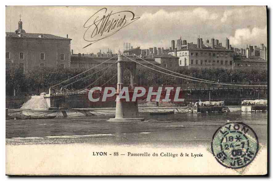 CPA Lyon Passerelle du College le Lycee 