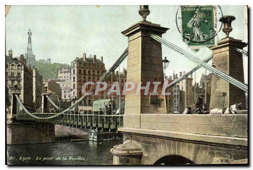 Lyon. Le pont de la Guillotière — éditeur Plâtrier, n°50