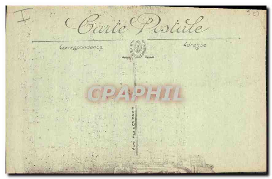 CPA Marseille L'Eglise des Reformes  — Rückseite