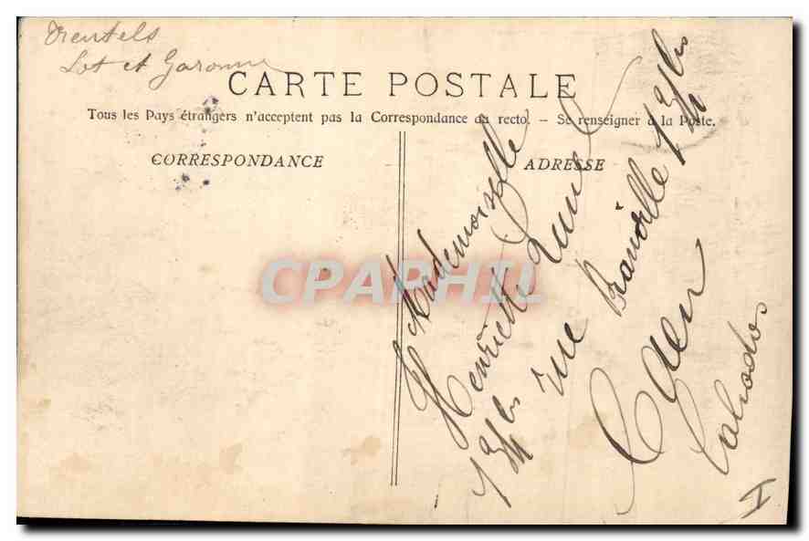 CPA Marseille L'Eglise St Vincent de Paul Les Reformes  — Rückseite