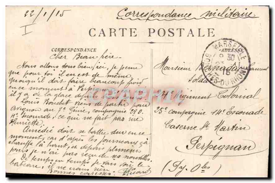 CPA Marseille L'Eglise St Vincent de Paul Les Reformes  — Rückseite
