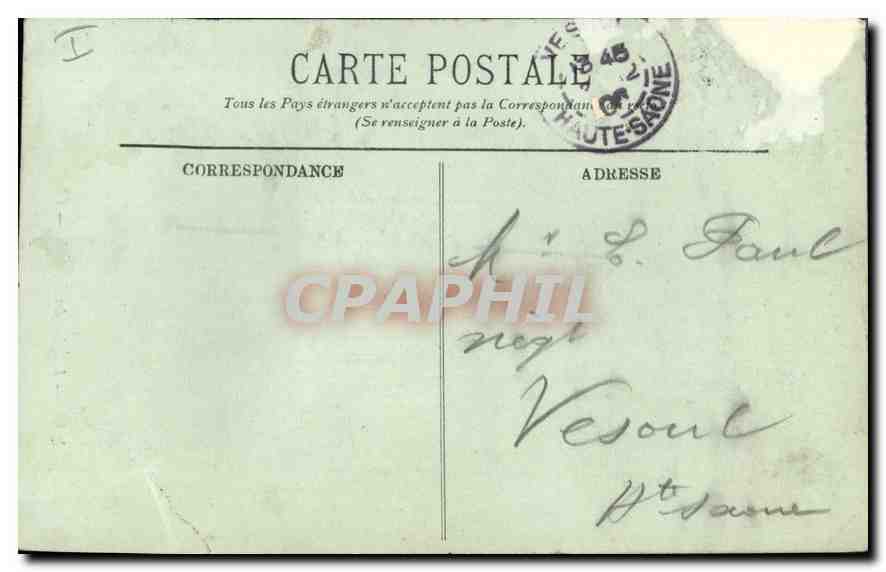 CPA Marseille L'Eglise des Reformes  — Verso