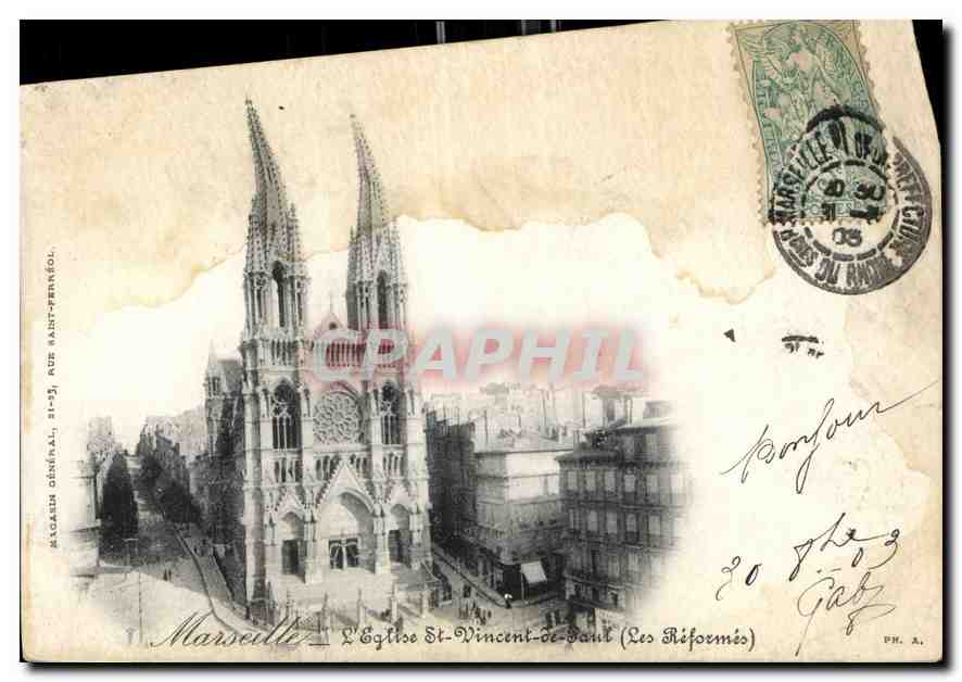 CPA Marseille L'Eglise St Vincent de Paul Les Reformes 