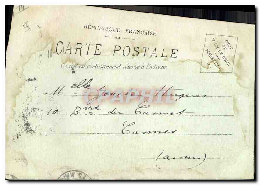CPA Marseille L'Eglise St Vincent de Paul Les Reformes  — Rückseite