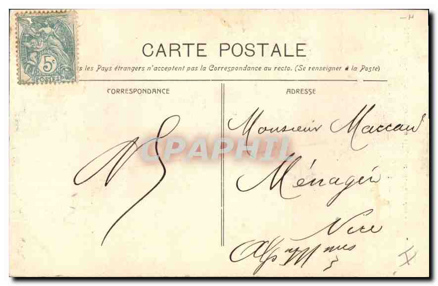 CPA Marseille Les Reformes Eglise St Vincent de Paul  — Rückseite
