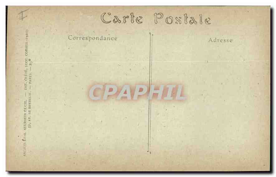 CPA Marseille L'Eglise des Reformes  — Verso