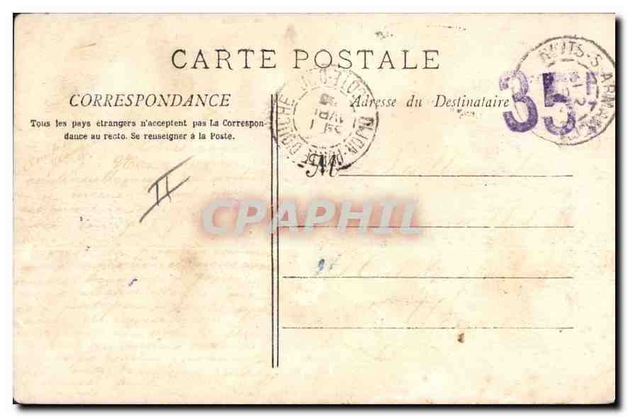 CPA Marseille La Porte d'Aix  — Verso