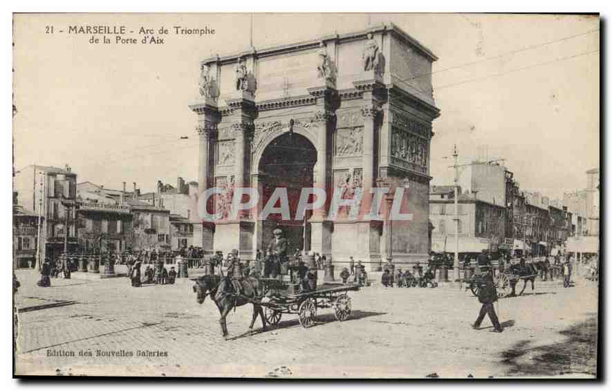 CPA Marseille Arc de Triomphe de la Porte d'Aix 