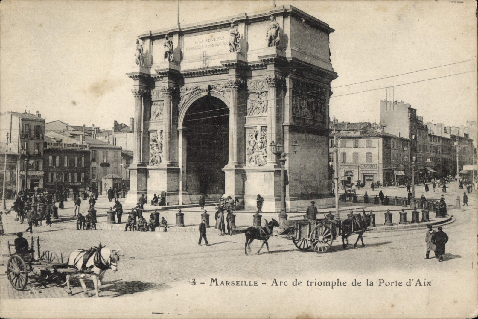 Marseille — Arc de triomphe de la Porte d'Aix — éditeur non identifié, n° de série 3