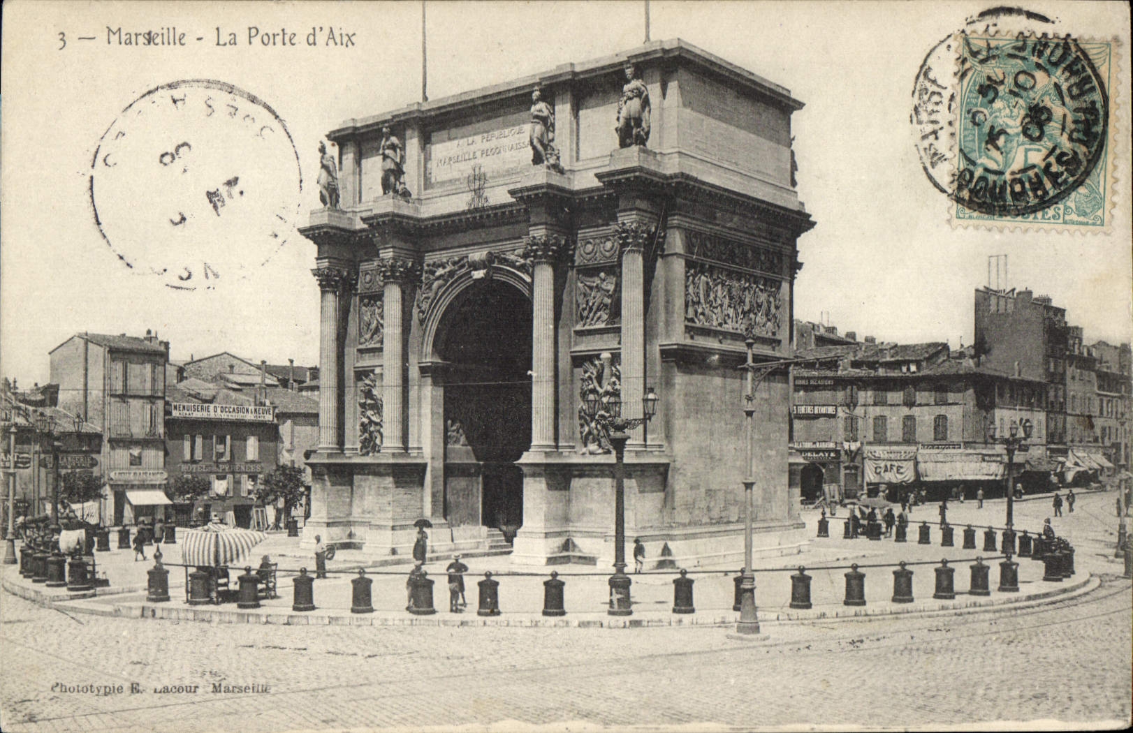 Marseille - La Porte d'Aix — Phototypie E. Lacour Marseille, n°3