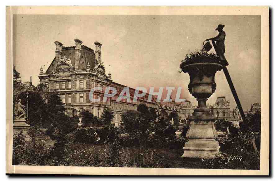 CPA Paris Le Pavillon de Marsan au Jardin des Tuileries 