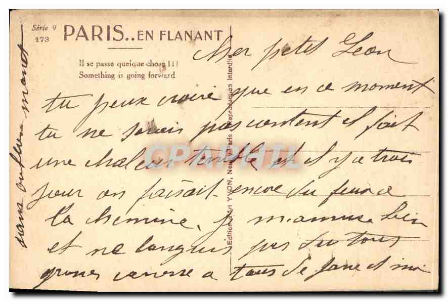 CPA Paris Il se passe quelque choue  — Verso