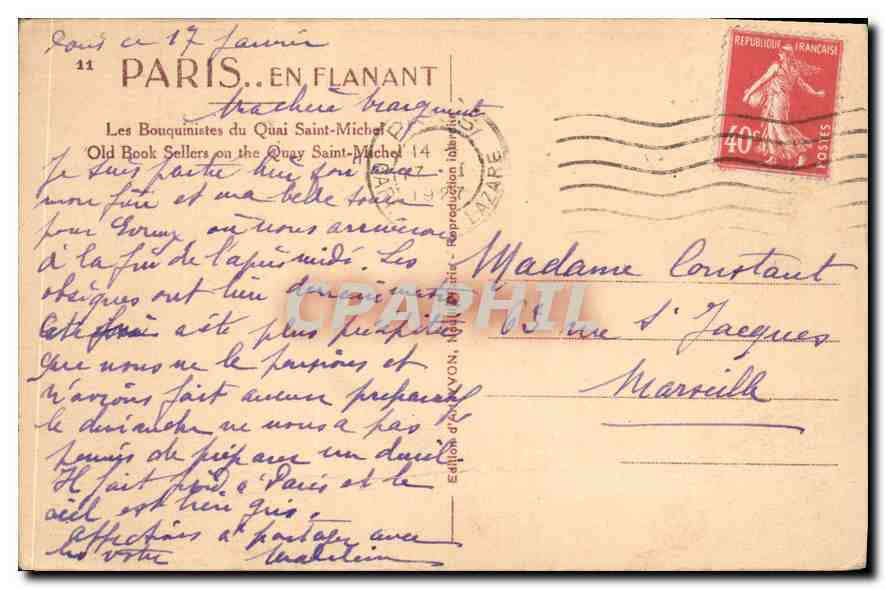 Notre-Dame de Paris — Les Bouquinistes du Quai Saint-Michel — Édition d'Yvonn — Achterkant