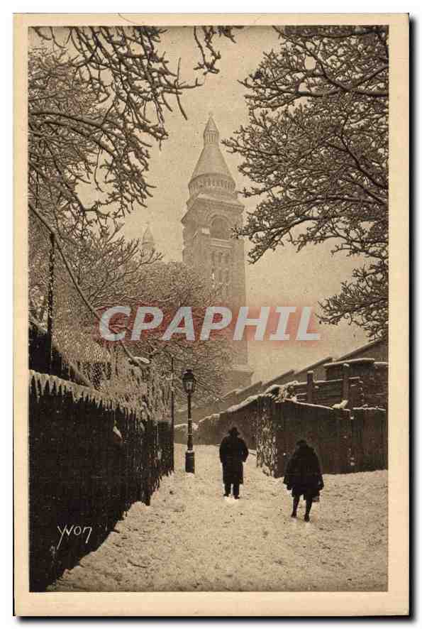CPA Paris Montmartre sous la neige 