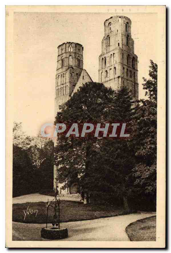 CPA Normandie De Rouen au Havre Ruine de l'Abbaye de Jumieges 