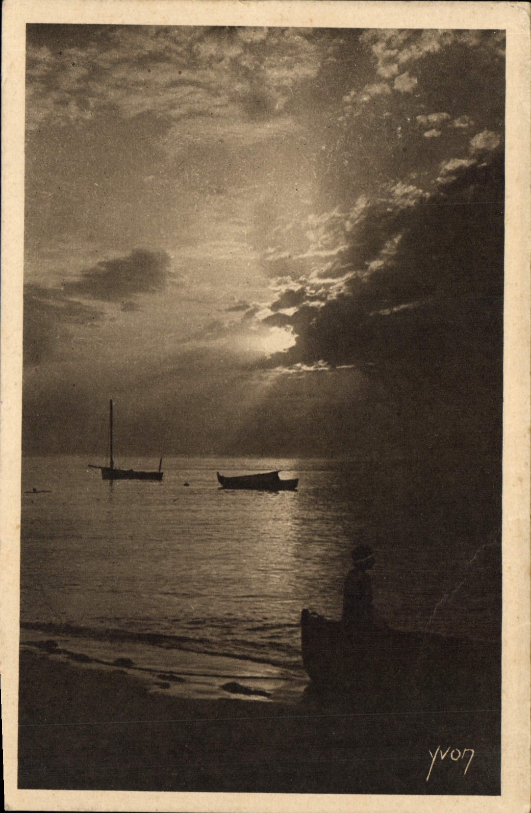 Crépuscule sur le Bassin d'Arcachon — La Douce France — Édition d'Art YVON, n°32