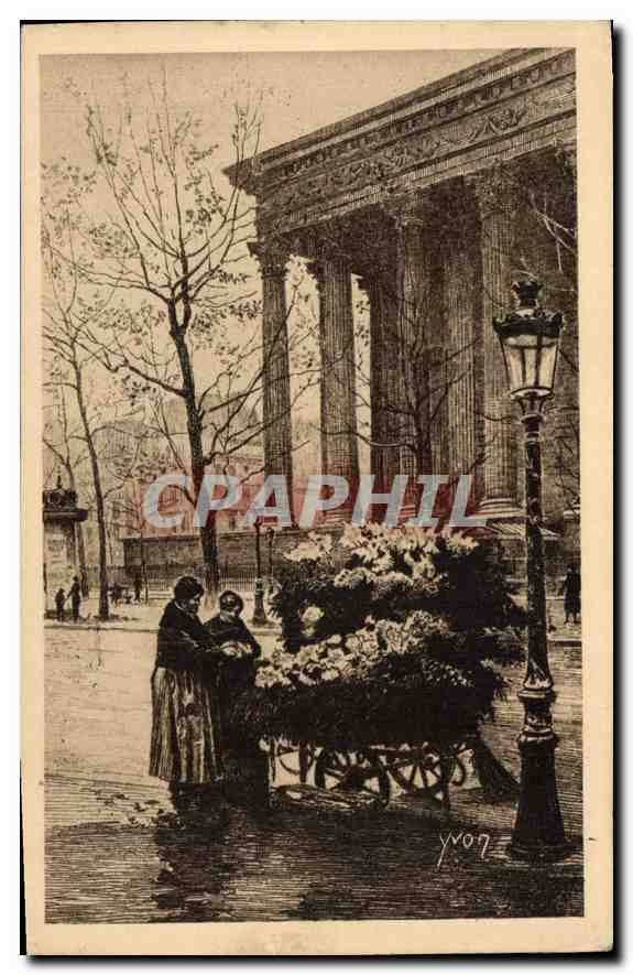 CPA Paris Marchande de Fleurs Place de la Madeleine 