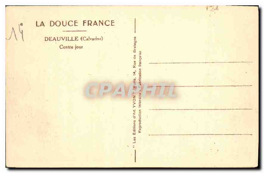 Baigneurs en mer — Deauville (Calvados) — Éditions d'Art YVON, Paris — Rückseite