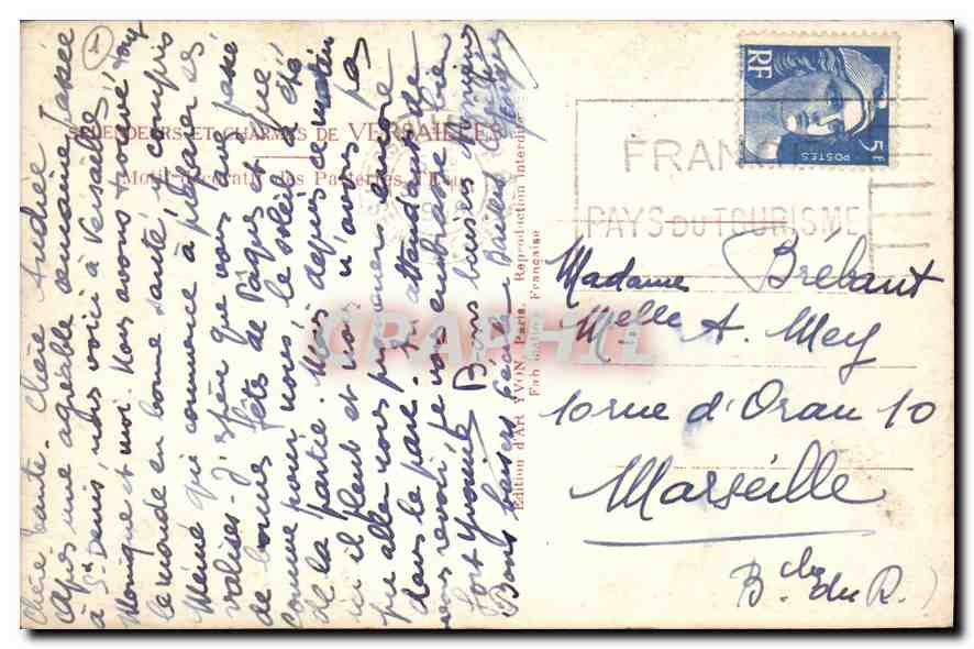 CPA Splendeurs et Charmes de Versailles  — Verso