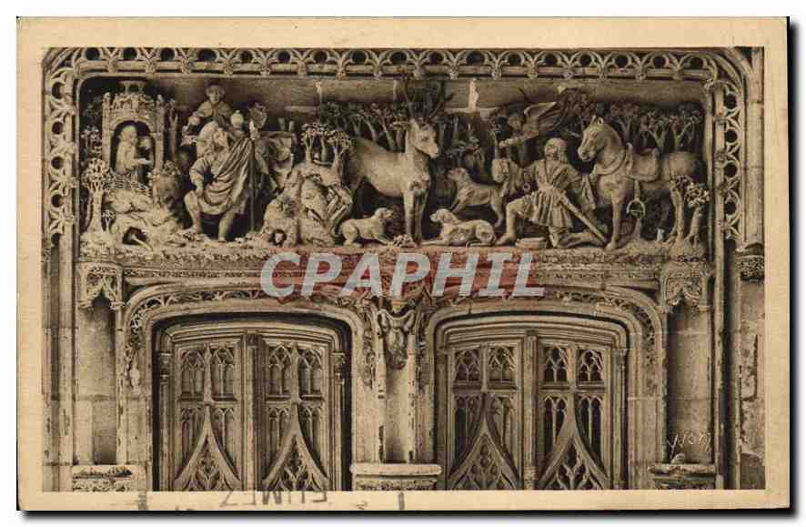 CPA Chateau d'Amboise Detail de la Porte de la Chapelle Saint Hubert