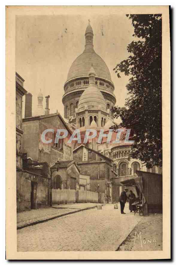 CPA Paris Montmartre Vue partielle du Sacre Coeur 
