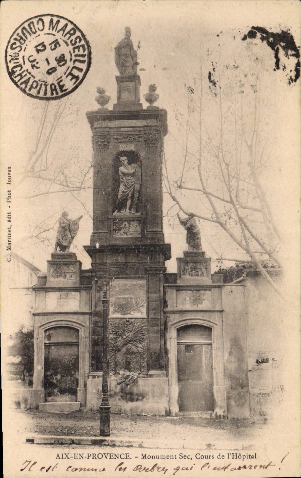 Aix-en-Provence — Dry Monument, Hospital Square — C. Martinet, publ. Phot. Jouven